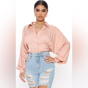 She Means Business Bodysuit - Pink